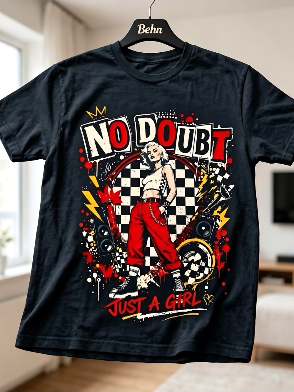 Vintage No Doubt Just A Girl Graphic Tee Gwen Stefani Y2K Punk Shirt